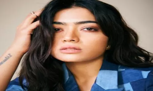 Rashmika Mandanna Pink Colour Shirt Photos