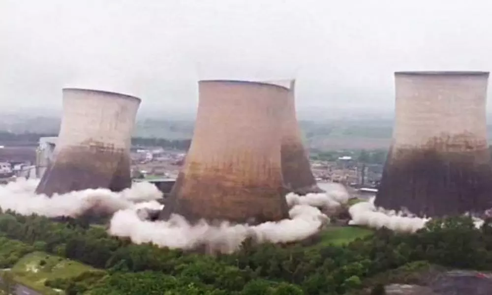 Cooling Towers Demolished in Seconds