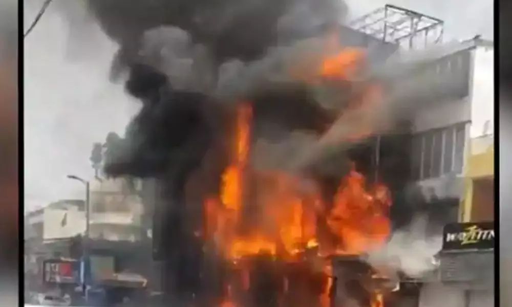 Delhi: Fire Breaks Out At Lajpat Nagar Market