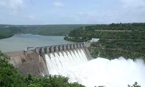 Increased Water Level in Srisailam Reservoir