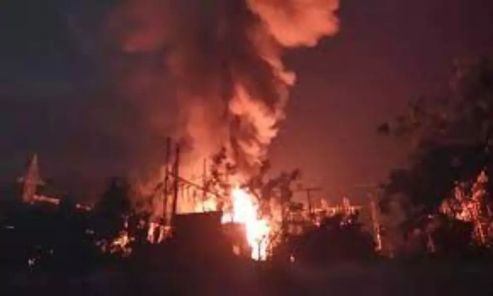 Fire Accident at Sitarampatnam Electric Substation in Palvancha Area