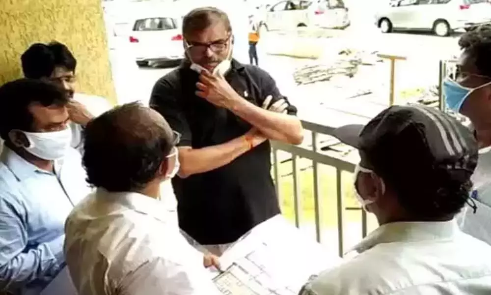 Botsa Satyanarayana inspects Jindal Plant in Guntur