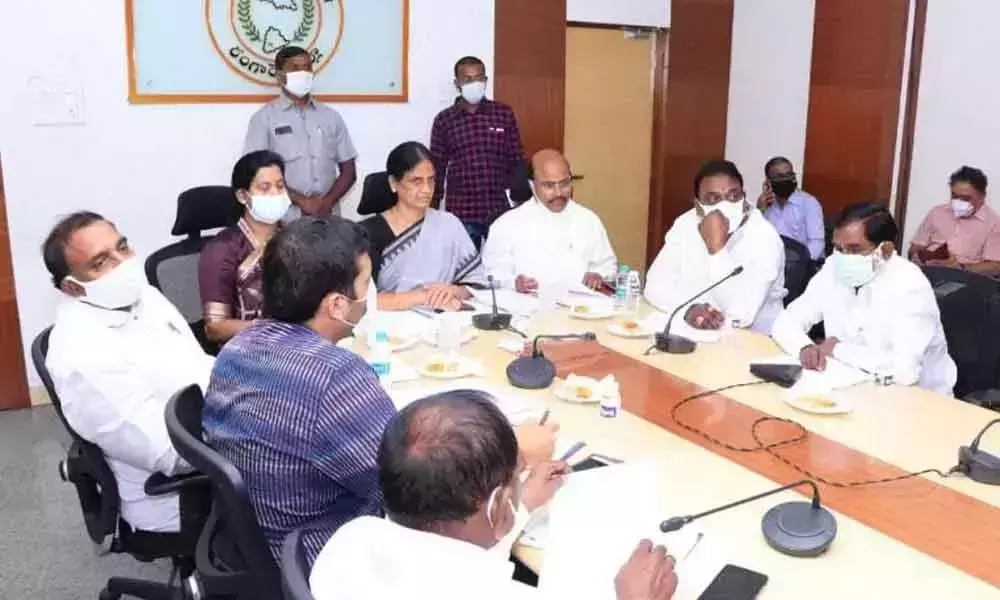 Minister Sabitha Indra Reddy Meeting With Telangana Education Ministers about Schools Reopen