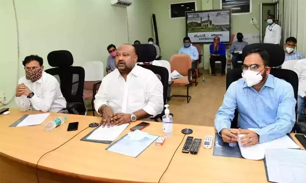 Minister Gangula Kamalakar Review Meeting with Officers Minister Gangula Kamalakar Review Meeting with Officers