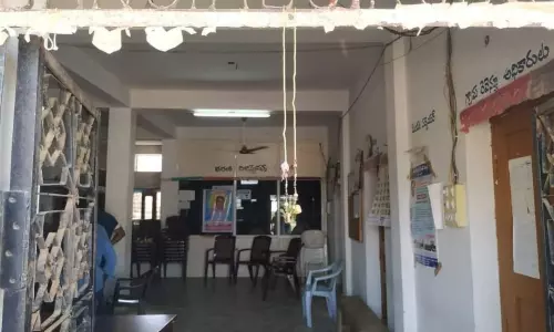 Women Protest at MRO Office in Rudrangi Rajanna Sircilla District