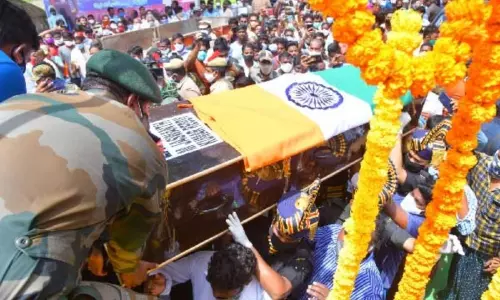 Funeral of a Brave Soldier With Military Paraphernalia Funeral of a Brave Soldier With Military Paraphernalia