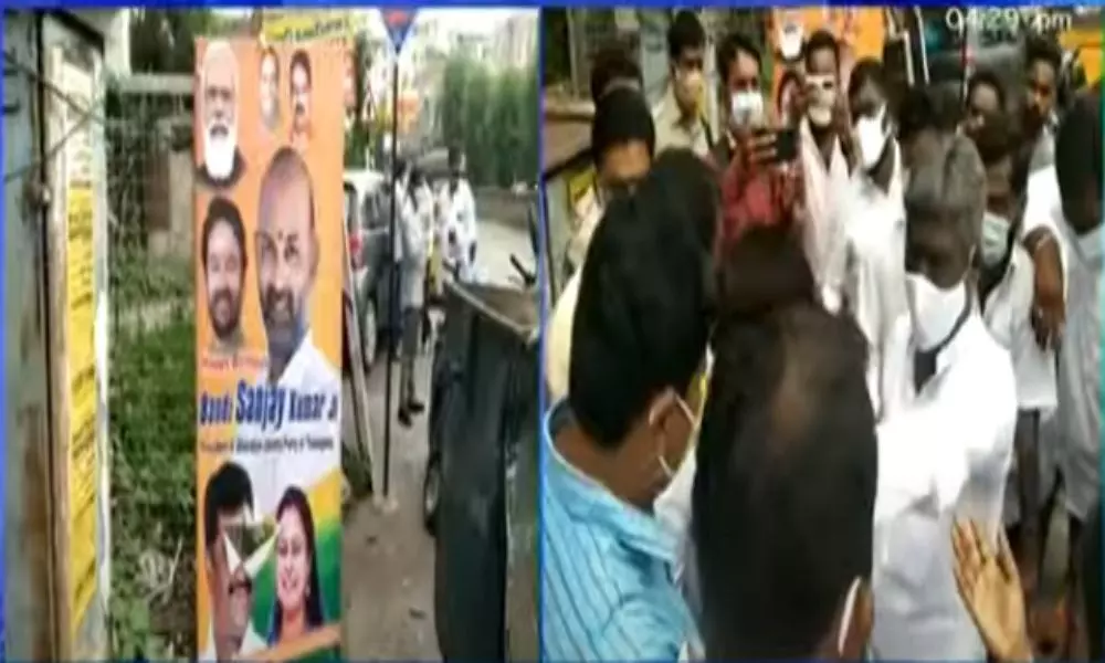 Flexis Issue Between BJP Leaders and Corporation Officers
