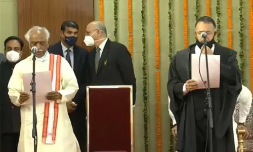 Former Himachal Pradesh Governor Bandaru Dattatreya takes oath as Governor of Haryana Former Himachal Pradesh Governor Bandaru Dattatreya takes oath as Governor of Haryana