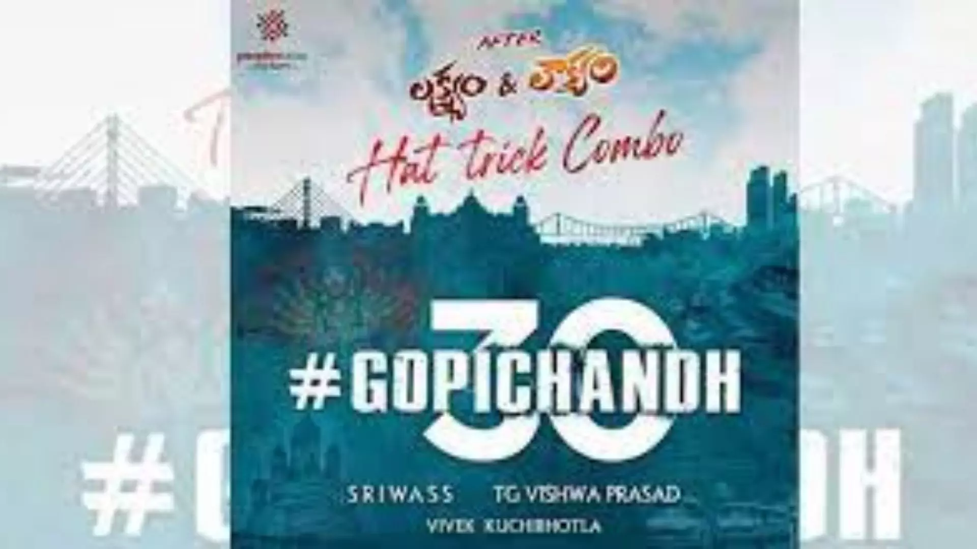 Gopichand And Sriwass Teamup Again in Gopichand 30th Movie