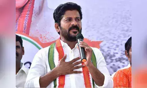 PCC Chief Revanth Reddy Press Meet on TS Govt Lands Auction