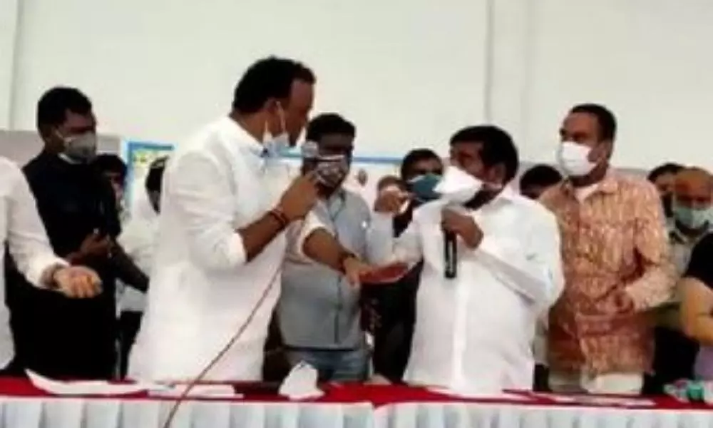 Minister Jagadish Reddy vs MLA Rajagopal Reddy, Ration Card Distribution In Choutuppal