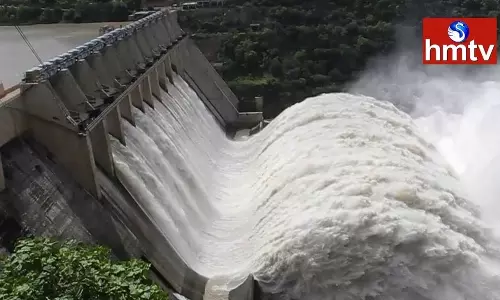 Ongoing Flood to Nagarjuna Sagar Dam So Water Release From Crest Gates Today Evening 01 08 2021