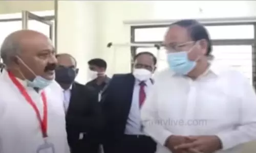 Vice President Venkaiah Naidu Visits GMR Varalakshmi Foundation in Shamsabad