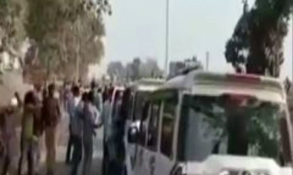 Police Stopped the Devineni Uma Convoy at Bhimadole