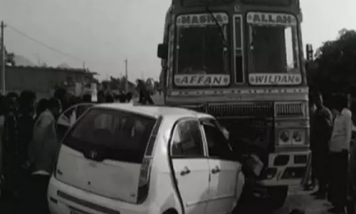 Road Accident at Agraharam in Kadapa District
