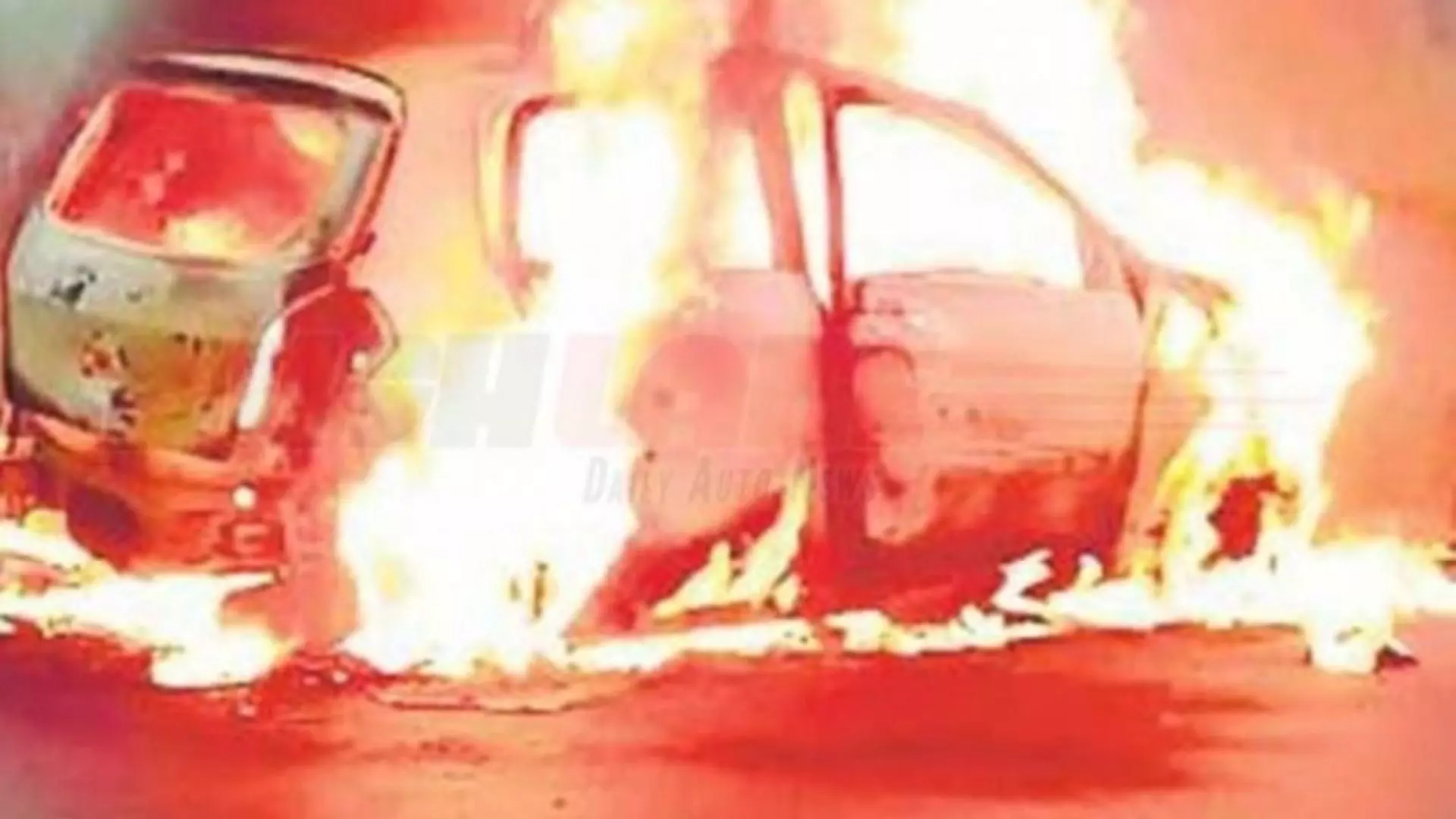 Strangers Set The Car on Fire in Medak District Veldurthi Mandal