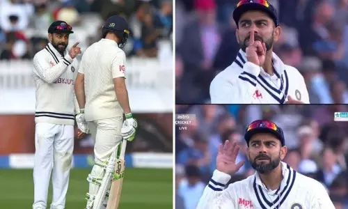 Team India Captain Virat Kohli Sledges Robinson And Motivate The Team Before The Match Start Team India Captain Virat Kohli Sledges Robinson And Motivate The Team Before The Match Start