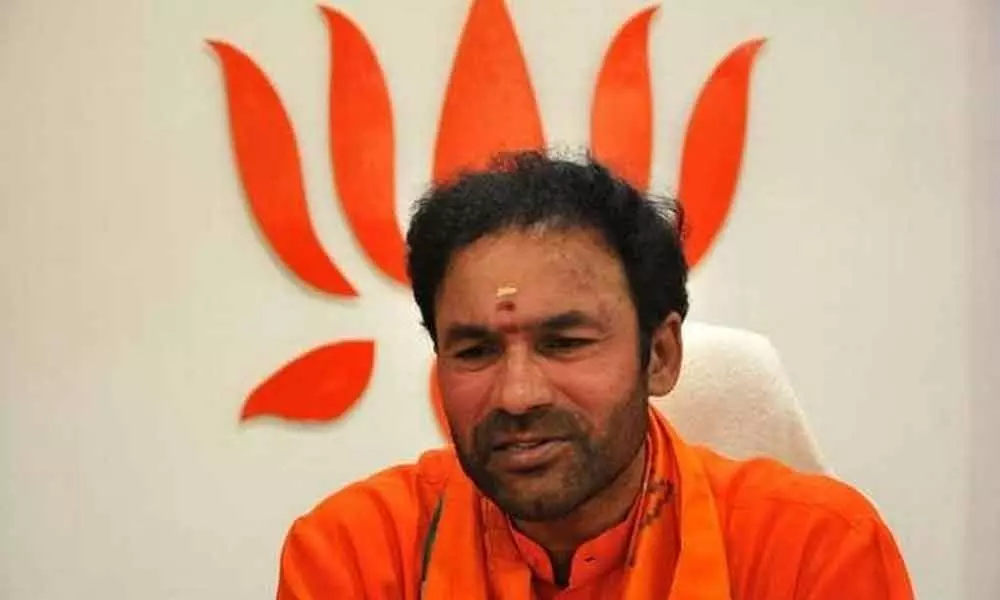 Union Minister Kishan Reddy Said TRS Party Moving Crores on Vehicles For Huzurabad Bypoll