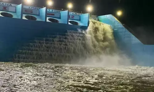 Release of Water Into Mallanna sagar Reservoir From Kaleshwaram Project