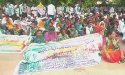 Adivasi Maha Dharna at Adilabad District Collectorate Adivasi Maha Dharna at Adilabad District Collectorate