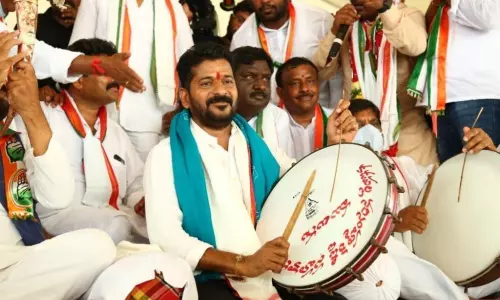 TPCC Chief Revanth Reddy Continues Second day of Dalita Girijana Atma Gourava Deeksha in Medchal District
