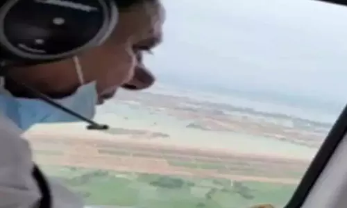 CM KCR Aerial View Of Mallanna Sagar Irrigation Project