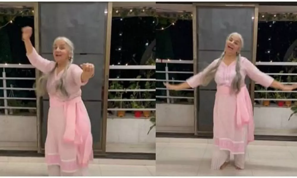 The 63 year old woman dance for Hindi song goes viral on internet have a look on this