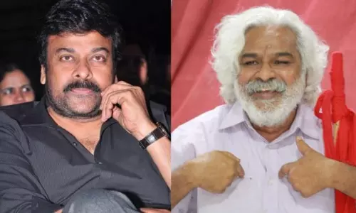 Folk Singer Gaddar Playing a Role in Chiranjeevi Acharya Movie Folk Singer Gaddar Playing a Role in Chiranjeevi Acharya Movie