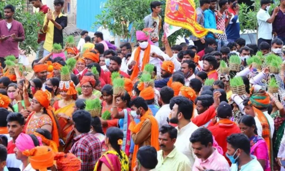 Teej Festival Grandly Celebrated by Tribals in Adilabad