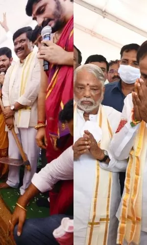 KCR Lays Foundation Stone to TRS Bhavan in Delhi Photos | KCR Latest News