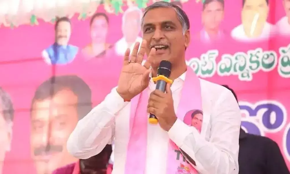 Harish Rao Said Etela Resignation Is Not For Huzurabad People Its Only For His Own Purpose