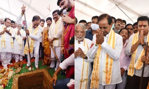 KCR Lays Foundation Stone to TRS Bhavan in Delhi Photos | KCR Latest News KCR Lays Foundation Stone to TRS Bhavan in Delhi Photos | KCR Latest News