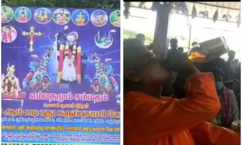 Mani Baba Will Say Future of his Devotees After Drinks the Full Bottle Liquor in Tamil Nadu