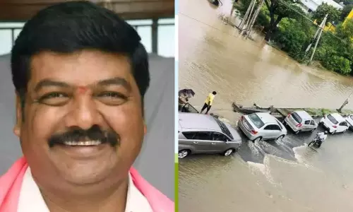 The Warangal District was in Floods Due to Heavy Rains from Two Days