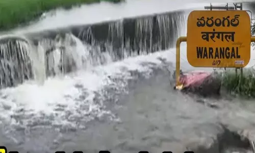 Ponds are Full with the Water in Warangal District Due to Heavy Rains Ponds are Full with the Water in Warangal District Due to Heavy Rains