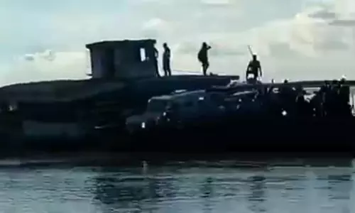 Two Boats Collide on the Brahmaputra River in Assam