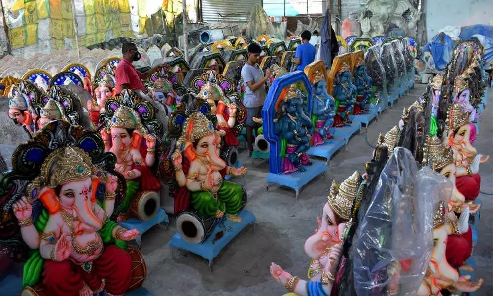 Ganesh Idols Shortage in Hyderabad