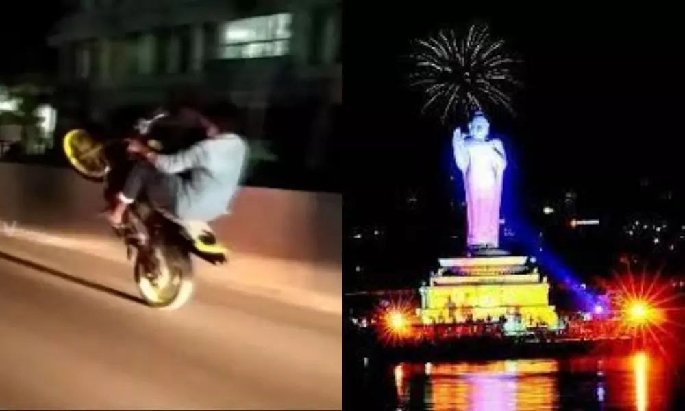 Youth Night Bike Racing with Excessive Speed on Tank Band Roads in Hyderabad | Telangana News Today