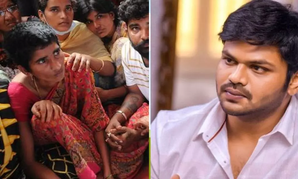 Tollywood Hero Manchu Manoj Visited the Family Members of the child in Saidabad Singareni Colony