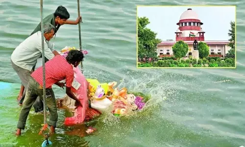Suspense Over the Immersion of Plaster of Paris Idols in Hussain Sagar