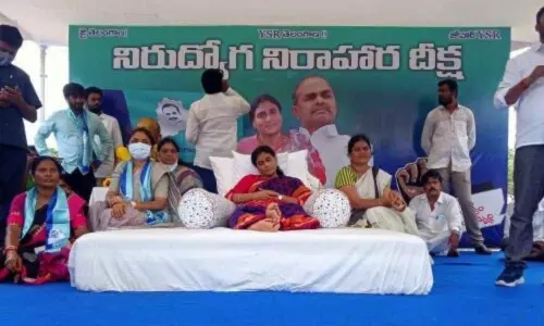 YS Sharmila Unemployment Initiation in Hanamkonda Warangal