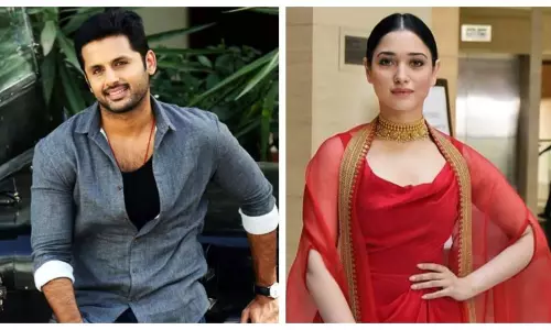 Tamannaah Showering Praise on Nithiin in Maestro Movie Pre Release Event Tamannaah Showering Praise on Nithiin in Maestro Movie Pre Release Event