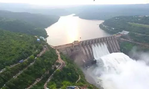 Rising flood Water to Srisailam Project
