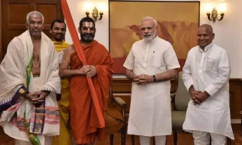 Chinna Jeeyar Swamy Meets PM Narendra Modi Chinna Jeeyar Swamy Meets PM Narendra Modi