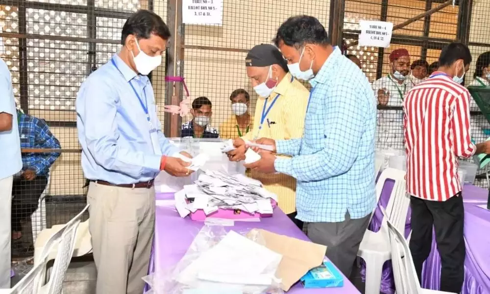 Break to Election Votes Counting  in Vijayawada