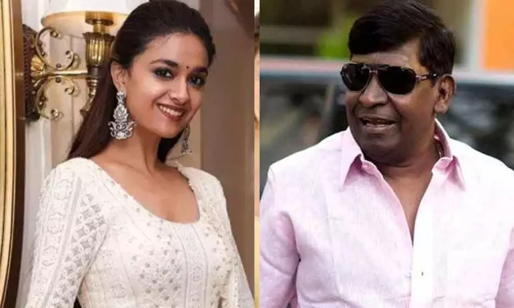 Keerthy Suresh Acts Alongside with Comedian Vadivelu in Nai Sekhar Returns Movie