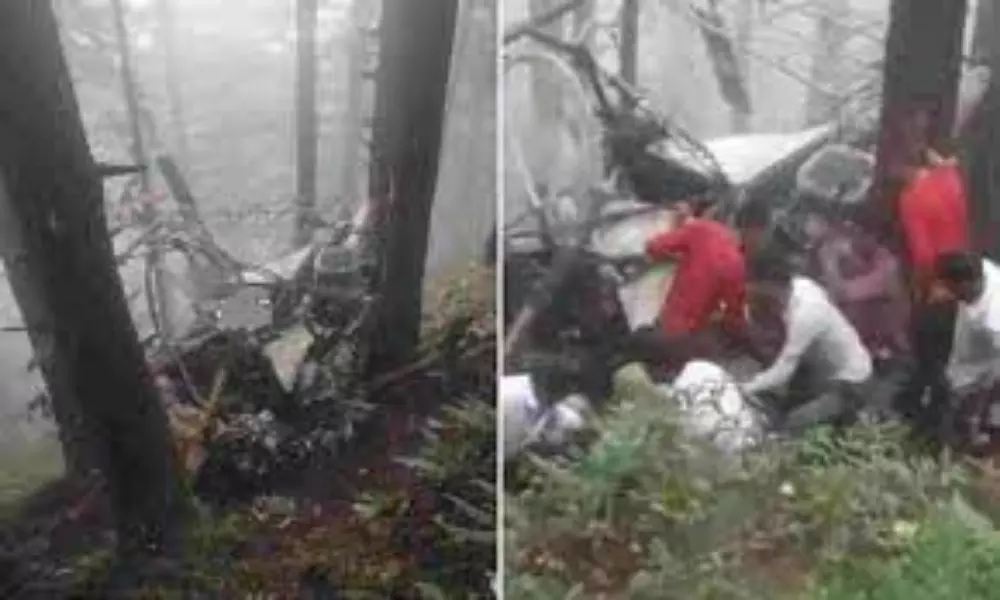 Indian Army Helicopter Crashed at Shiv Garh Dhar in Jammu & Kashmir