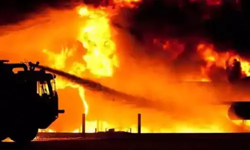 Fire Accident in Vizianagaram District