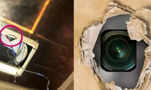 Keeping Boy Video Recording in Restaurant Ladies Bath Room at Road Number 10 Jubilee Hills Hyderabad