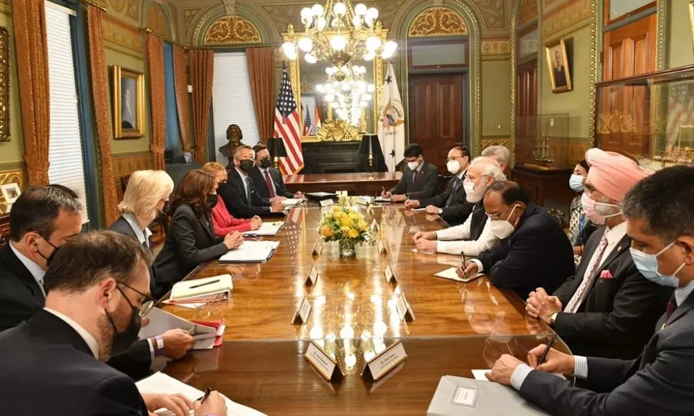 PM Narendra Modi US Tour Meeting with Kamala Harris | National News Today